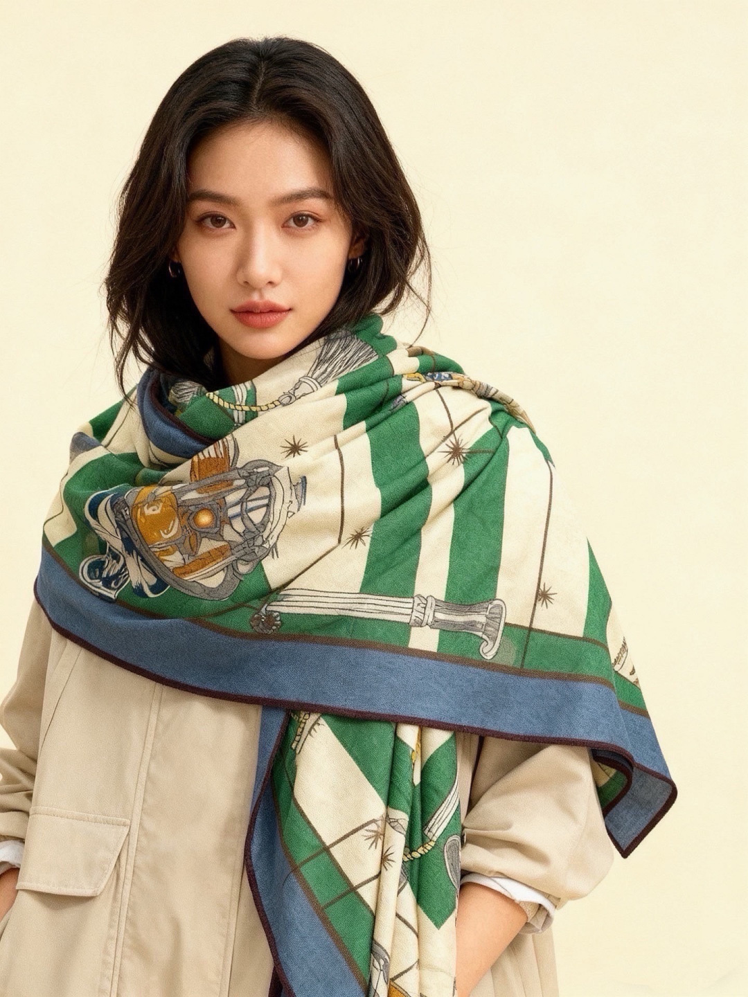 “星辰合唱曲”140丝绒双面同色披肩 手工卷边丝绒方巾(30%桑蚕丝70%羊绒) 这款经典单品展现强大而迷人的女性魅力精 “星辰合唱曲”140丝绒双面同色披肩 手工卷边丝绒方巾(30%桑蚕丝70%羊绒) 这款经典单品展现强大而迷人的女性魅力精