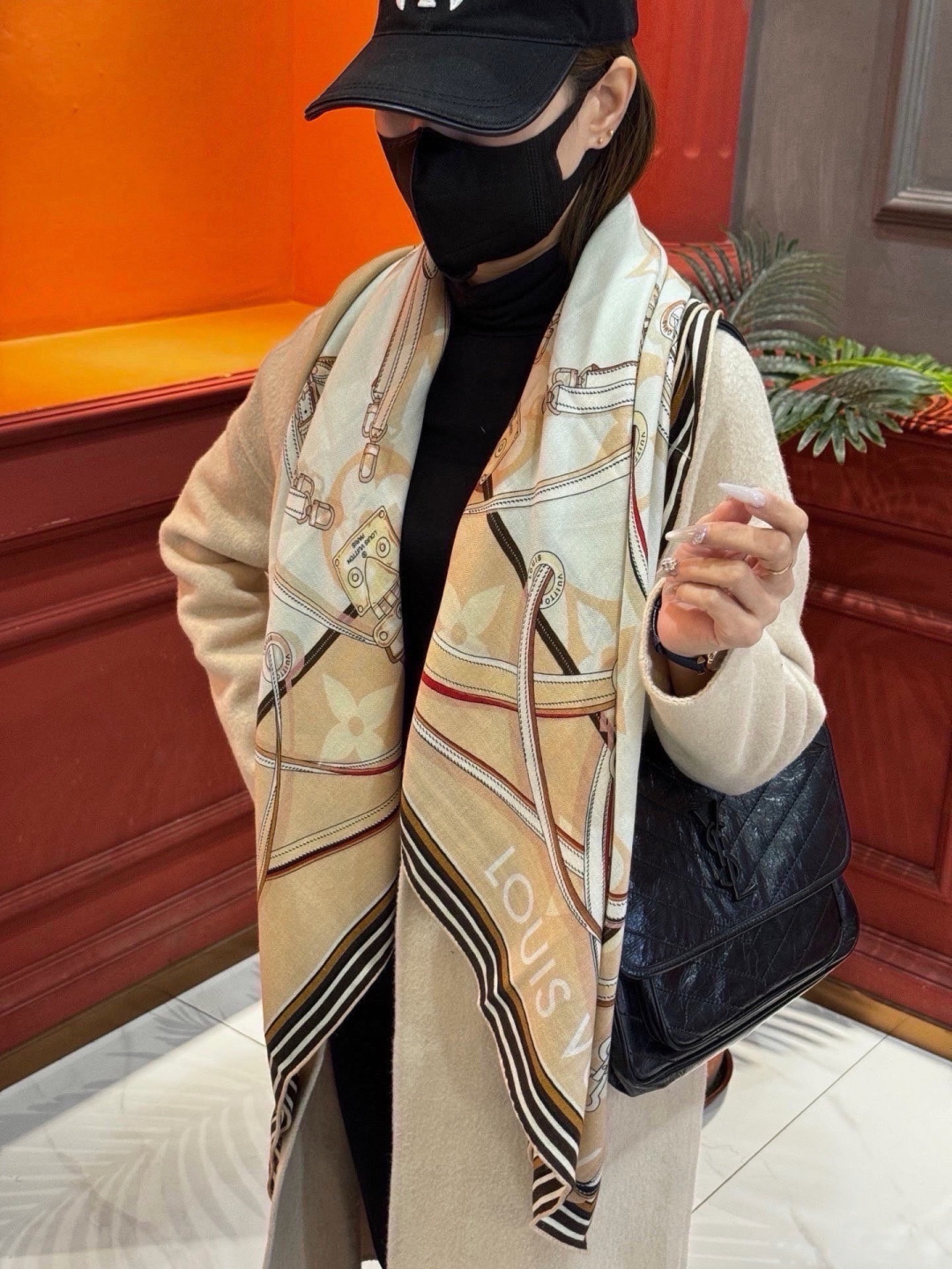 上新❤️ MONOGRAM JACQUARD DENIM 140丝绒 方巾    【高定版  双面同色】 有些款式他值得
