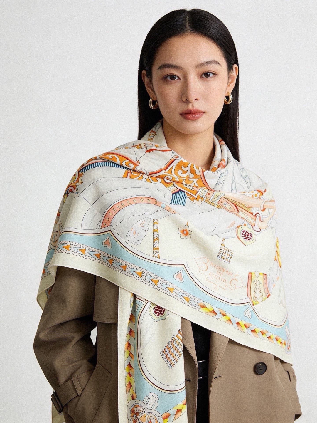 【双面同色】原单爱马仕140cm丝绒方巾💕 甜蜜的鞍具,装饰家芳登和佩西耶设计的一款餐盘增添骑士般的浪漫气息,该餐盘制作 【双面同色】原单爱马仕140cm丝绒方巾💕 甜蜜的鞍具,装饰家芳登和佩西耶设计的一款餐盘增添骑士般的浪漫气息,该餐盘制作