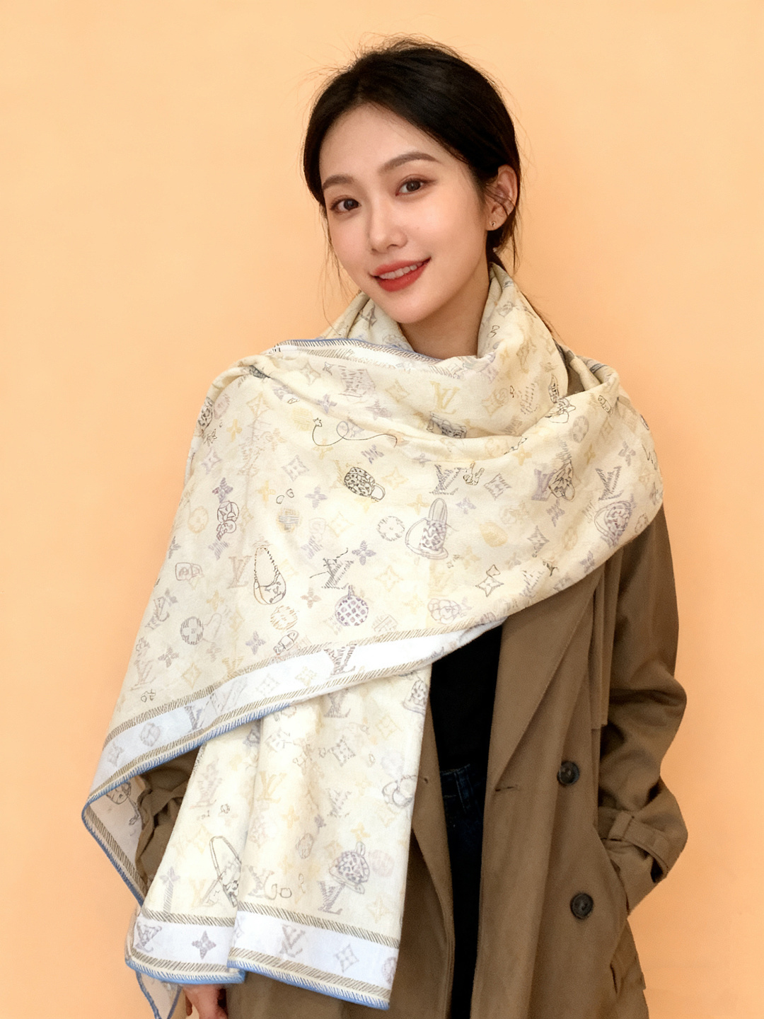 JARDIN DES PLANTES 140双面丝绒~ 【LV秋冬新品】 Jardin Des Plantes 丝绒披肩 JARDIN DES PLANTES 140双面丝绒~ 【LV秋冬新品】 Jardin Des Plantes 丝绒披肩