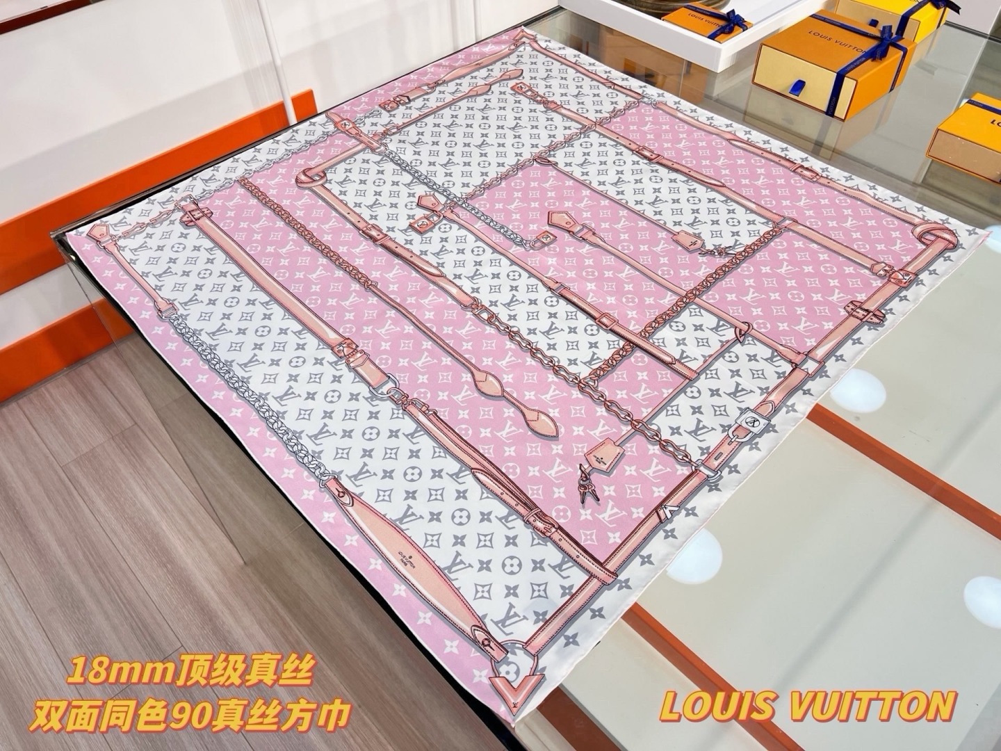 MONOGRAM CONFIDENTIAL 方巾 【18mm顶级真丝双面同色丝巾】 Monogram Confident
