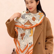 LV x TM 140披肩 【140顶级丝绒双面同色披肩】 本款L Multicolor披肩出自路易威登与知名日本艺术家 LV x TM 140披肩 【140顶级丝绒双面同色披肩】 本款L Multicolor披肩出自路易威登与知名日本艺术家