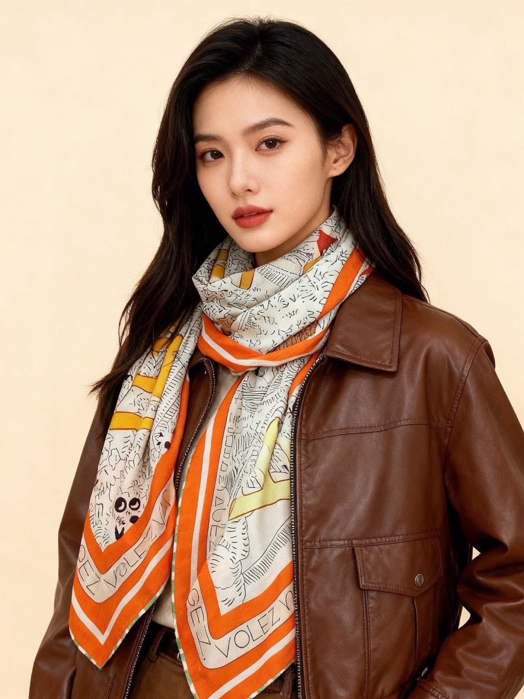 LV x TM 140披肩 【140顶级丝绒双面同色披肩】 本款L Multicolor披肩出自路易威登与知名日本艺术家