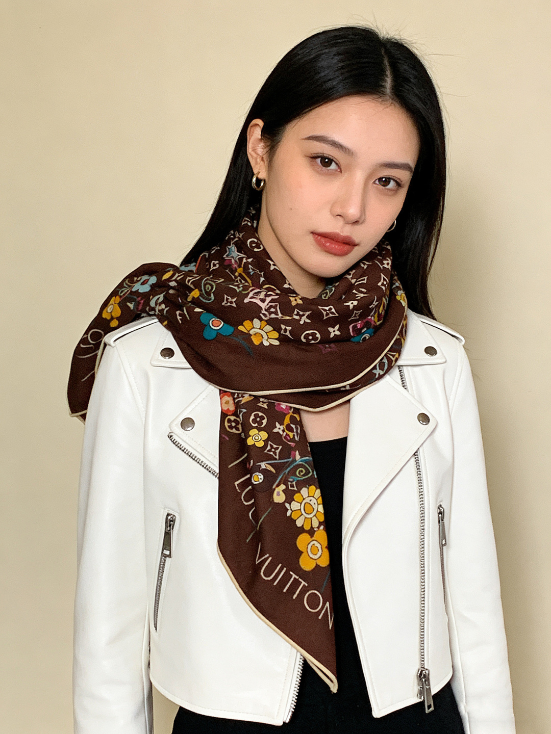 MONOGRAM INFINITY 140丝绒方巾 【140顶级丝绒双面同色】 Monogram Infinity 方巾
