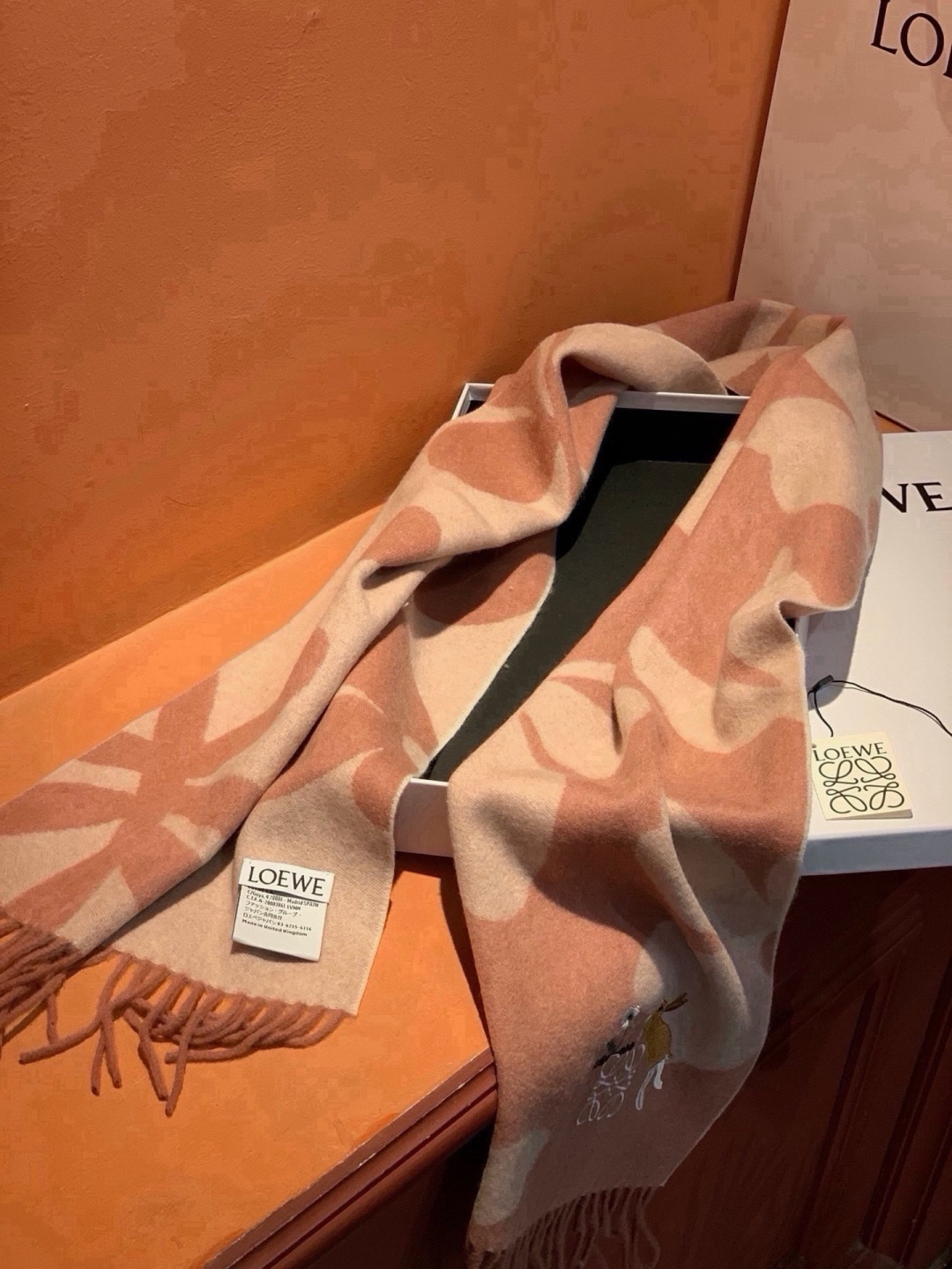 🆕   爱马仕新款 这款围巾采用细腻的撞色提花编织，呈现杰夫·麦克菲里奇（Geoff McFetridge）设计的Ent