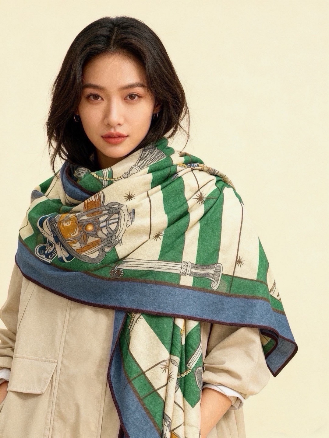 🆕 “星辰合唱曲”140丝绒双面同色披肩 手工卷边丝绒方巾(30%桑蚕丝70%羊绒) 这款经典单品展现强大而迷人的女 🆕 “星辰合唱曲”140丝绒双面同色披肩 手工卷边丝绒方巾(30%桑蚕丝70%羊绒) 这款经典单品展现强大而迷人的女