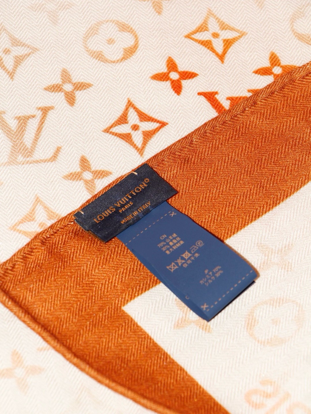 LV x TM 140披肩 【140顶级丝绒双面同色披肩】 本款L Multicolor披肩出自路易威登与知名日本艺术家