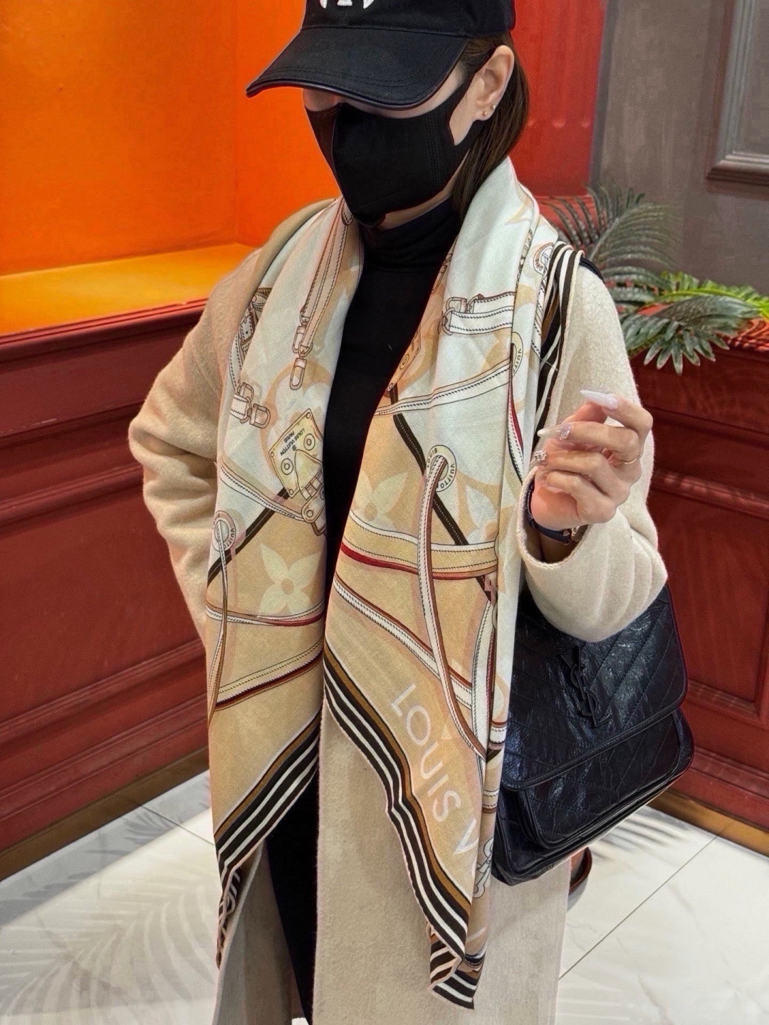 上新❤️ MONOGRAM JACQUARD DENIM 140丝绒 方巾    【高定版  双面同色】 有些款式他值得
