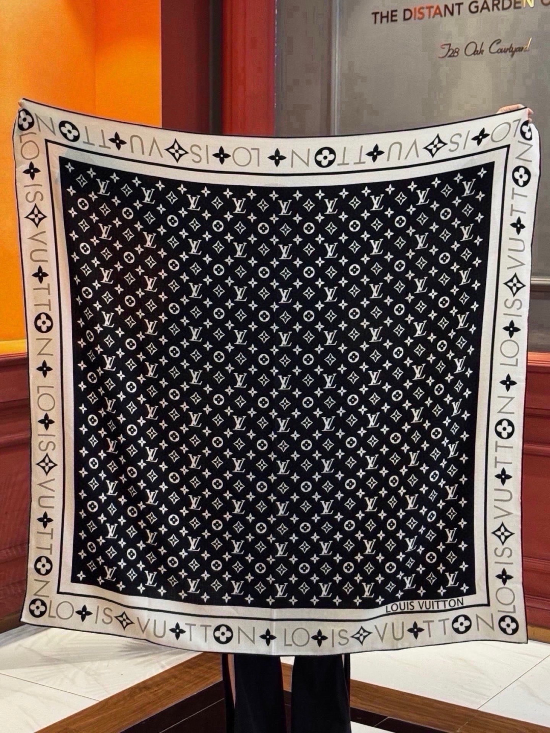MONOGRAM INFINITY 140丝绒方巾 【140顶级丝绒双面同色】 Monogram Infinity 方巾