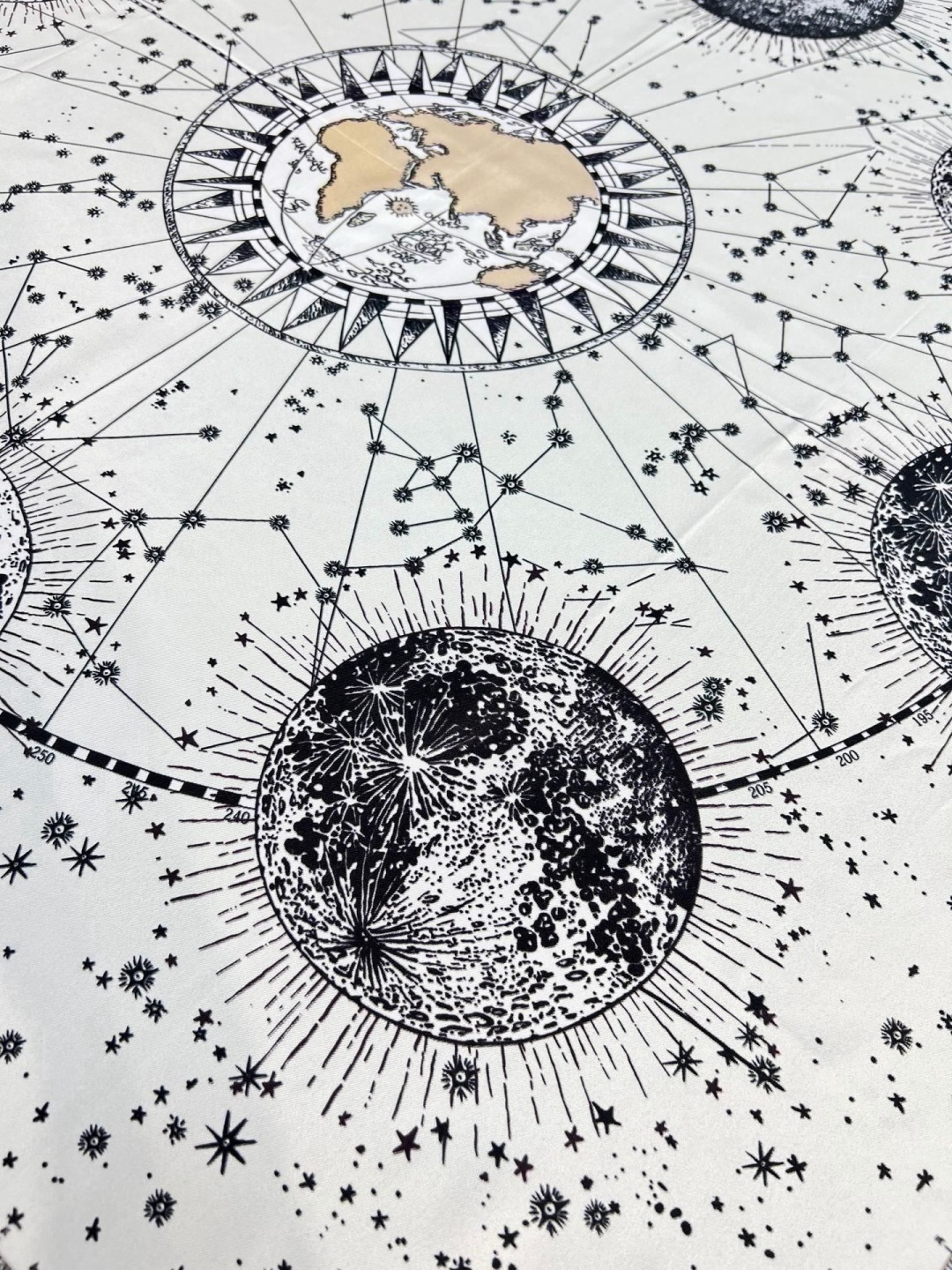 这款Dior 星座系列～   【18mm顶级真丝双面同色印花方巾】 是发布秀的主打款式，以 Zodiac 印花、展示对星