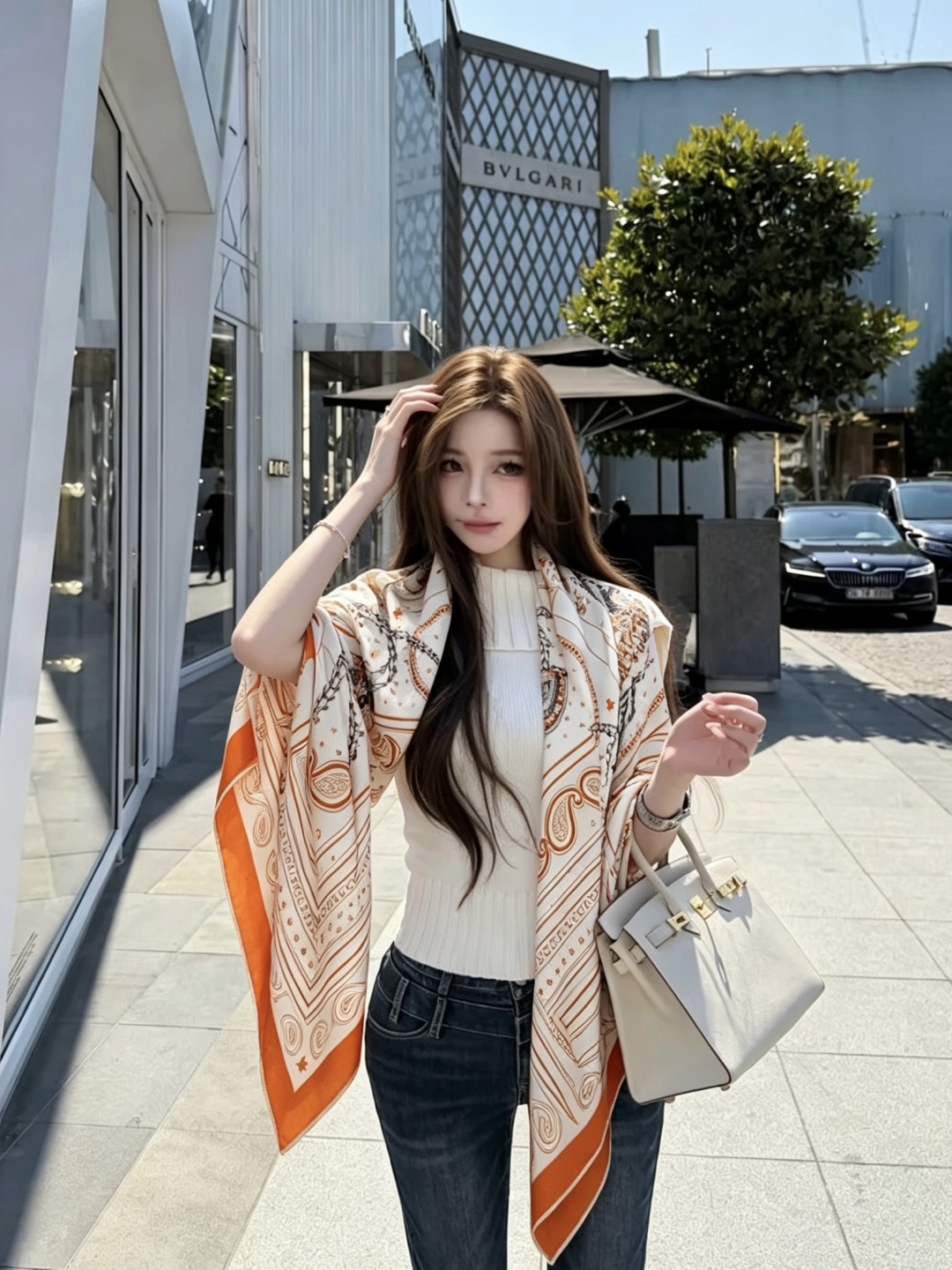 “盛宴BANDANA” 新款💕 140丝绒方巾双面同色（专柜同步Hermes爱马仕）‼️抢‼️VIP推荐 ‼️下手一定要