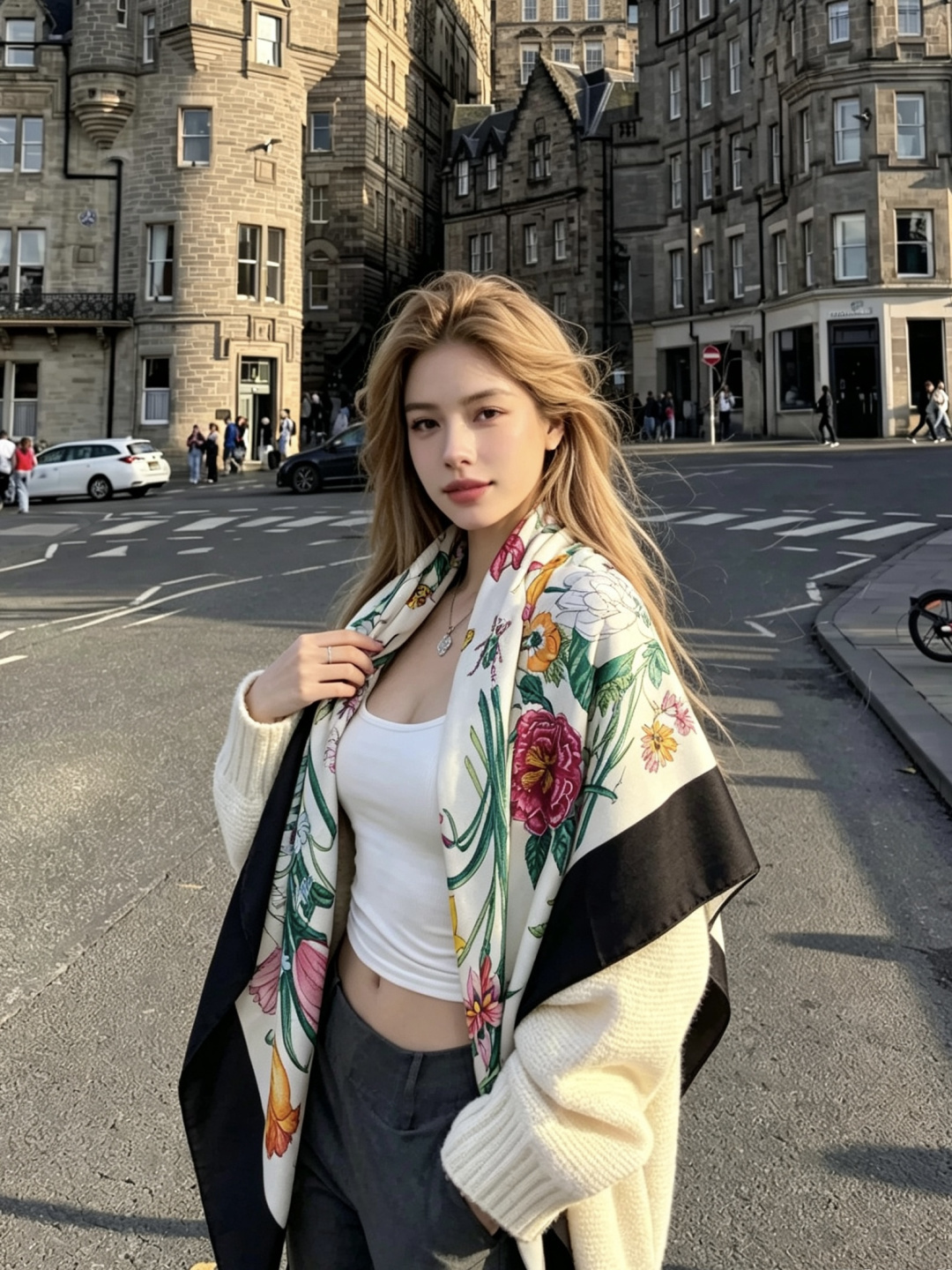 Gucci 花卉双面印花140丝绒披肩 26秋冬系列倾情推出活力十足的丝绒配饰，这款缀饰Gucci Flora花卉图案的