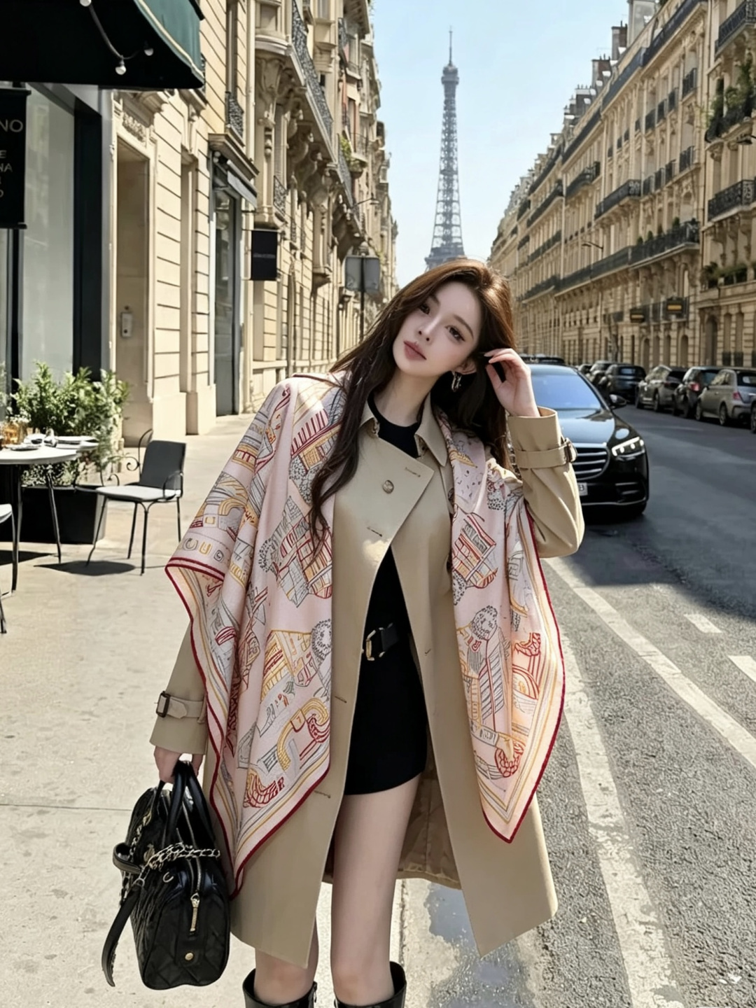 LV x TM 140披肩 【140顶级丝绒双面同色披肩】 本款L Multicolor披肩出自路易威登与知名日本艺术家
