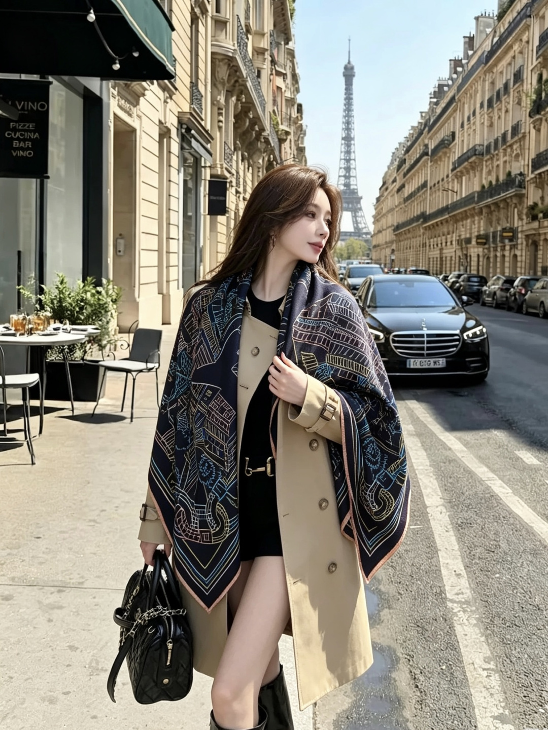 LV x TM 140披肩 【140顶级丝绒双面同色披肩】 本款L Multicolor披肩出自路易威登与知名日本艺术家