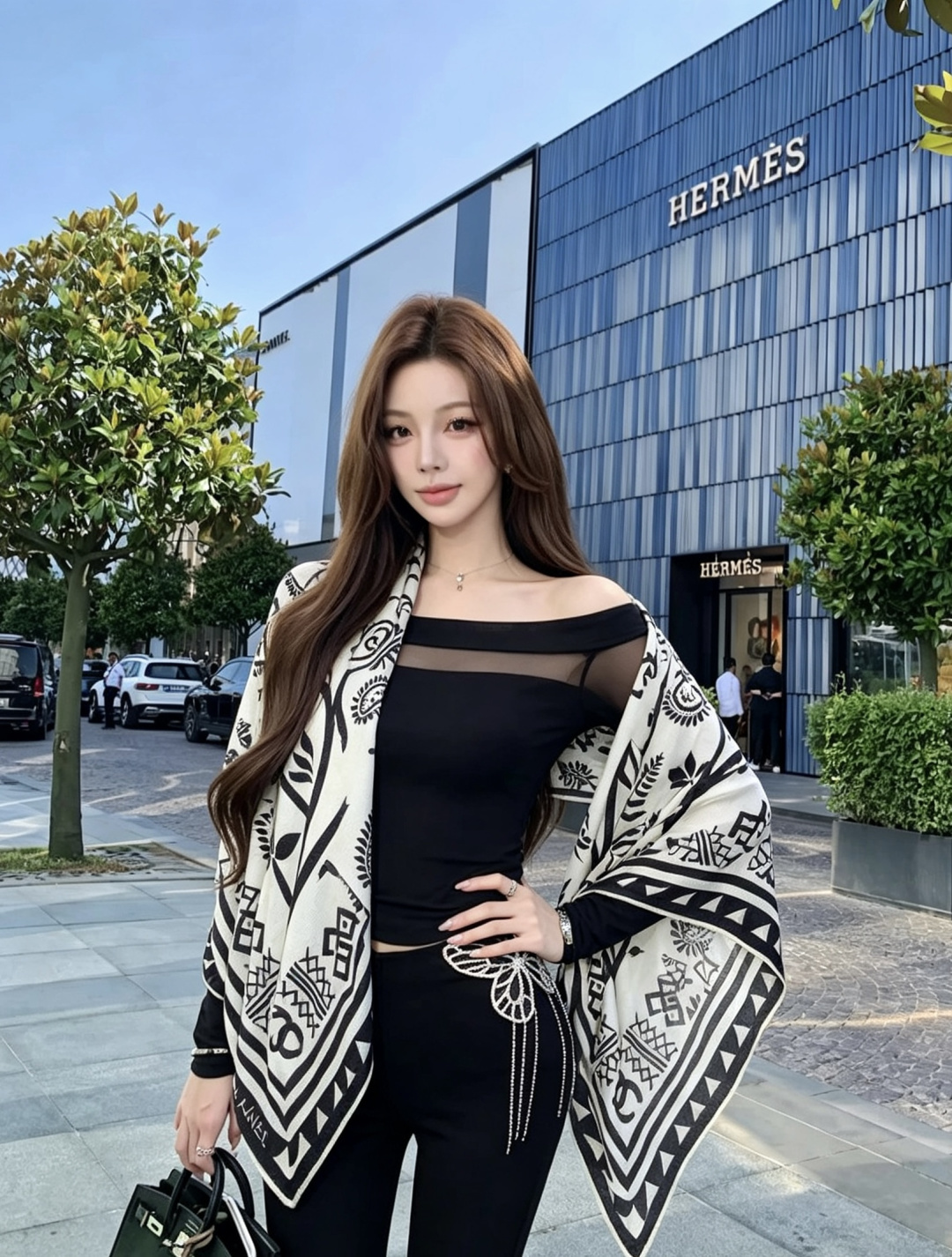 2026秋冬新品 Chanel  140披肩 30%真丝70%羊绒 马修.布拉齐将自己的首个系列作品构思为一场与嘉柏丽尔