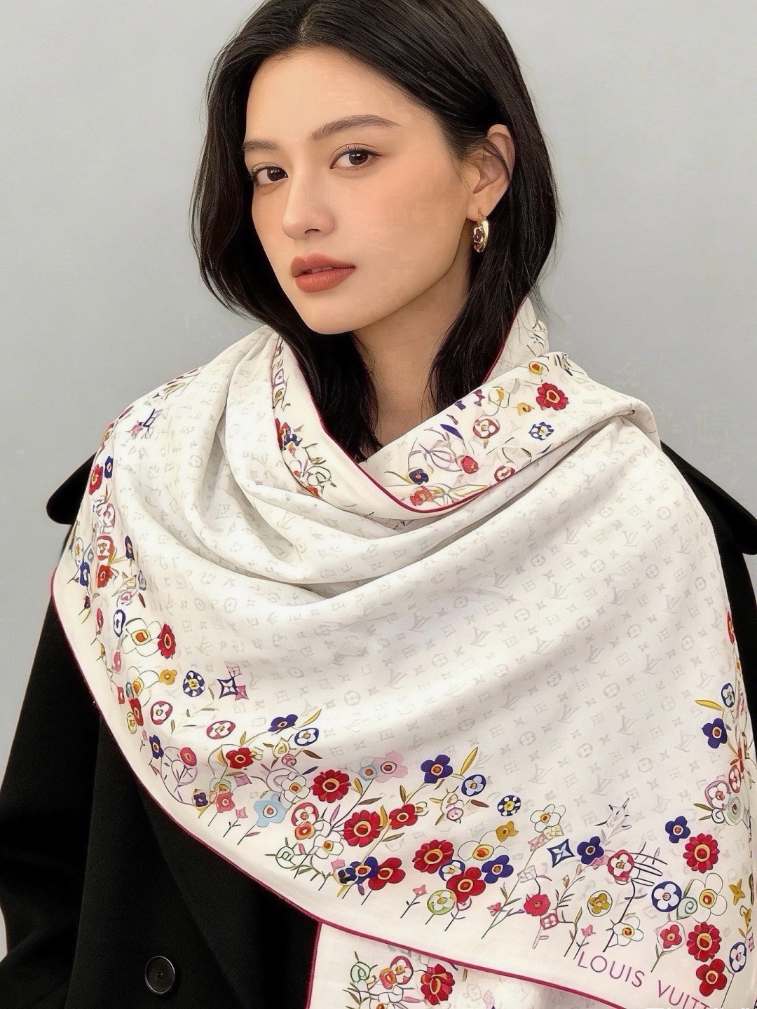 MONOGRAM INFINITY 140丝绒方巾 【140顶级丝绒双面同色】 Monogram Infinity 方巾