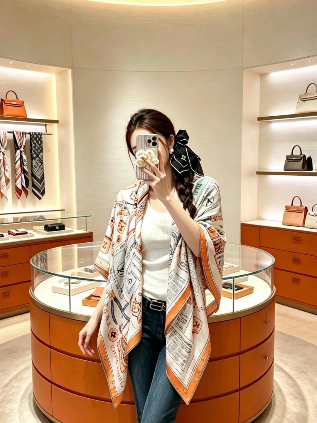 LV x TM 140披肩 【140顶级丝绒双面同色披肩】 本款L Multicolor披肩出自路易威登与知名日本艺术家