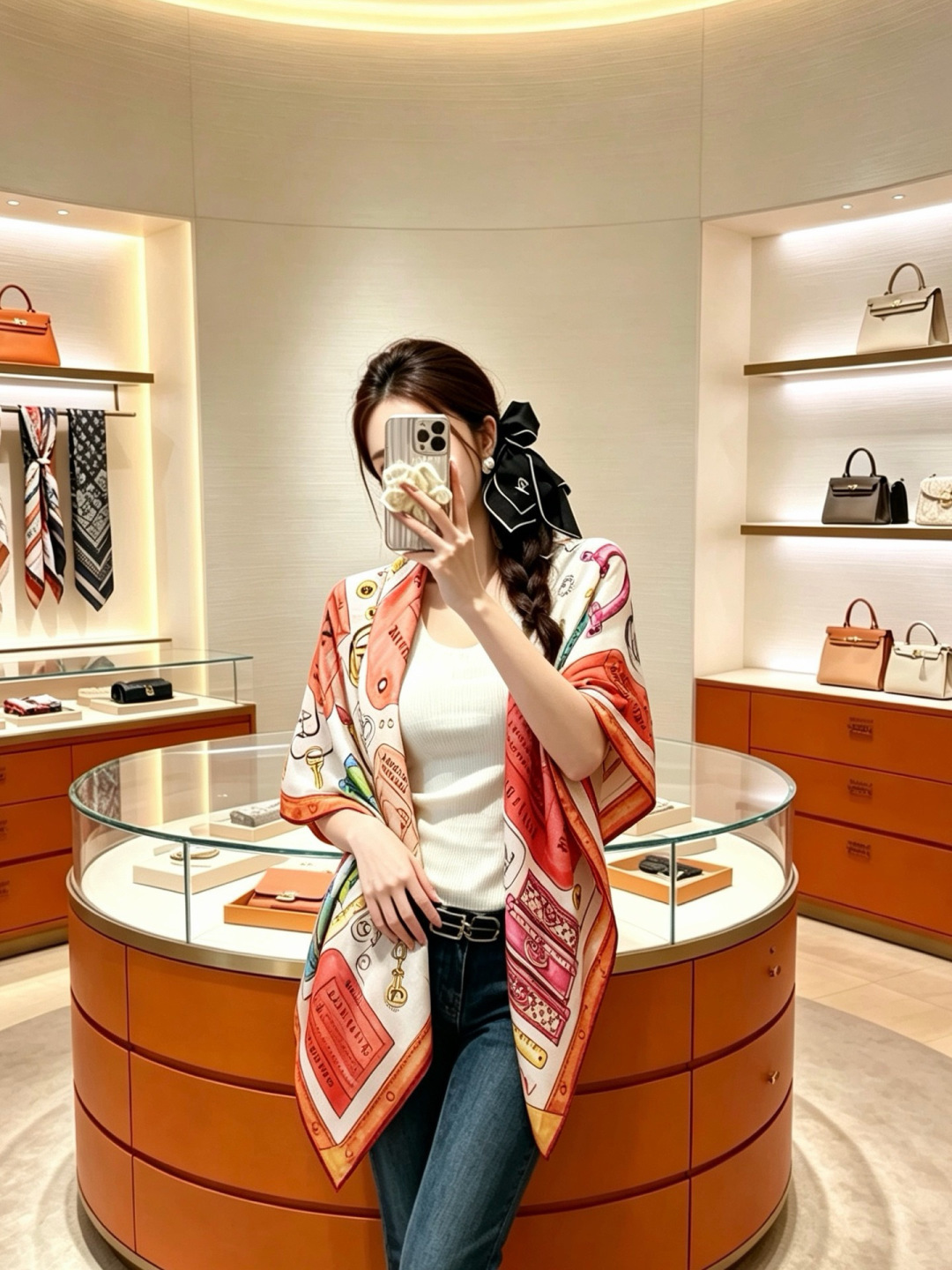 LV x TM 140披肩 【140顶级丝绒双面同色披肩】 本款L Multicolor披肩出自路易威登与知名日本艺术家