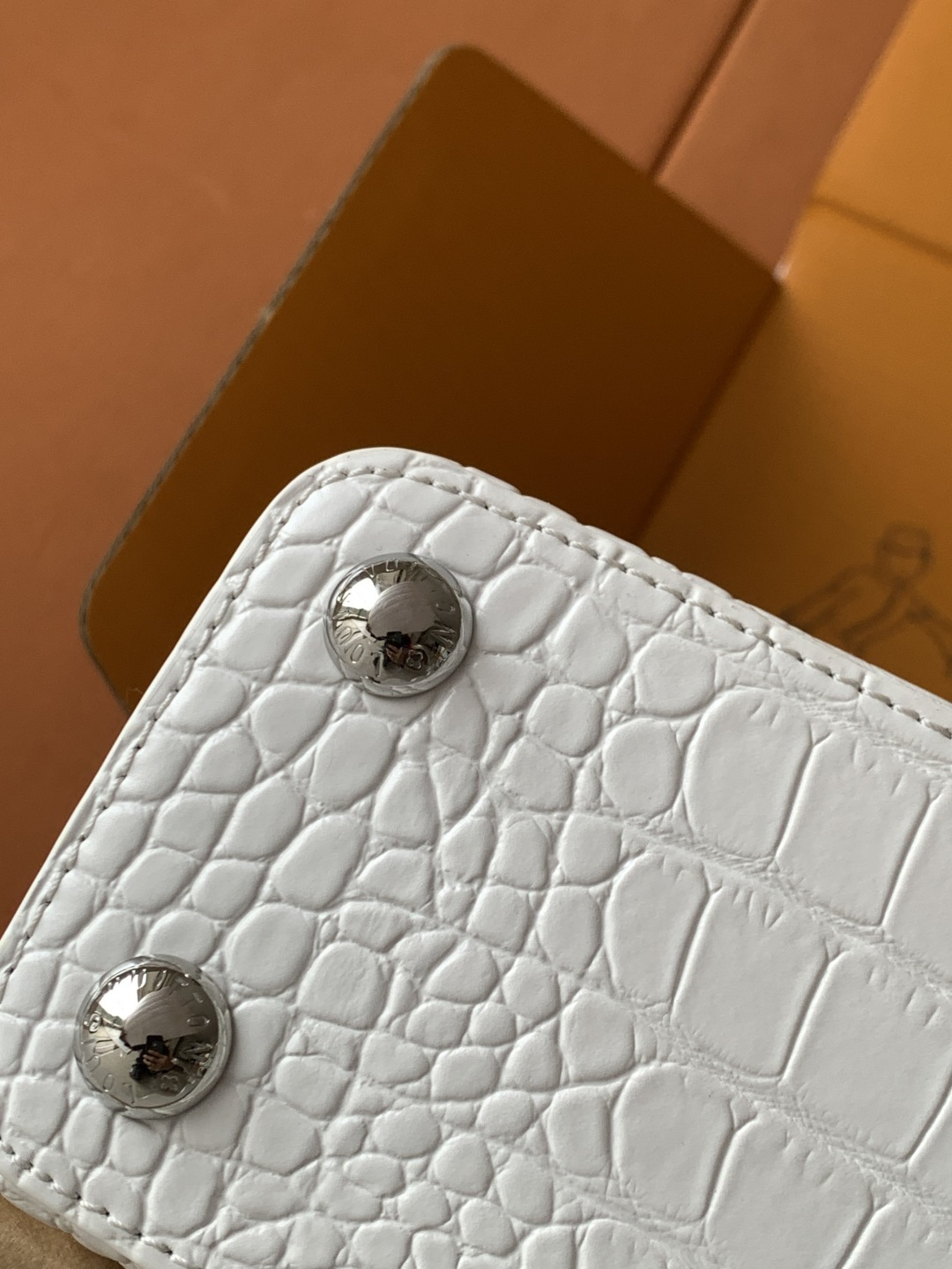 Lacoste 全钢五金 独家定制 精品级别M92173进口白色亮光鳄鱼纹银扣