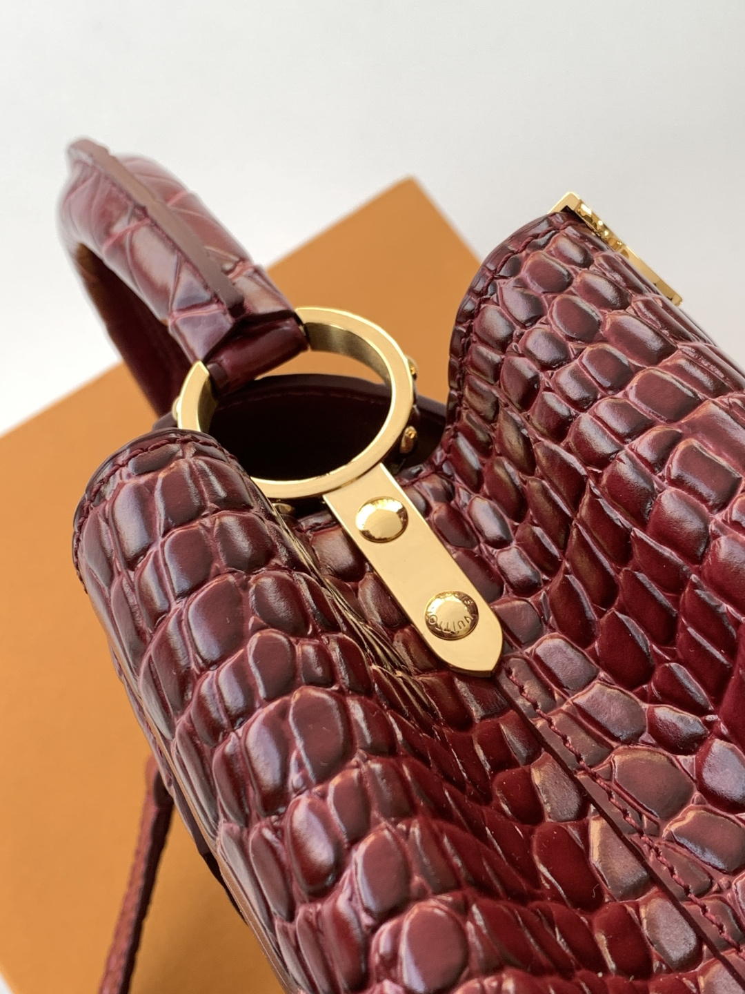 Lacoste 全钢五金 独家定制 精品级别 进口酒红亮光鳄鱼纹金扣M86154动态163c动态变码