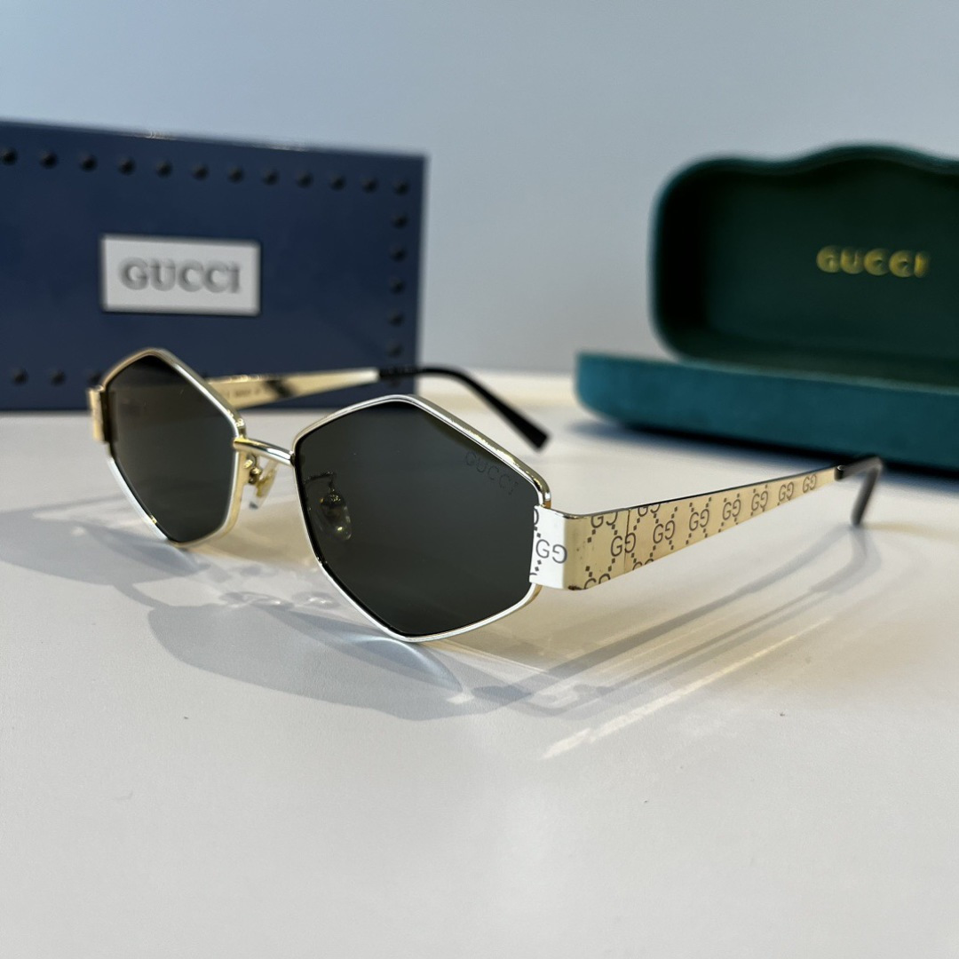 Солнечные очки Gucci шестиугольные