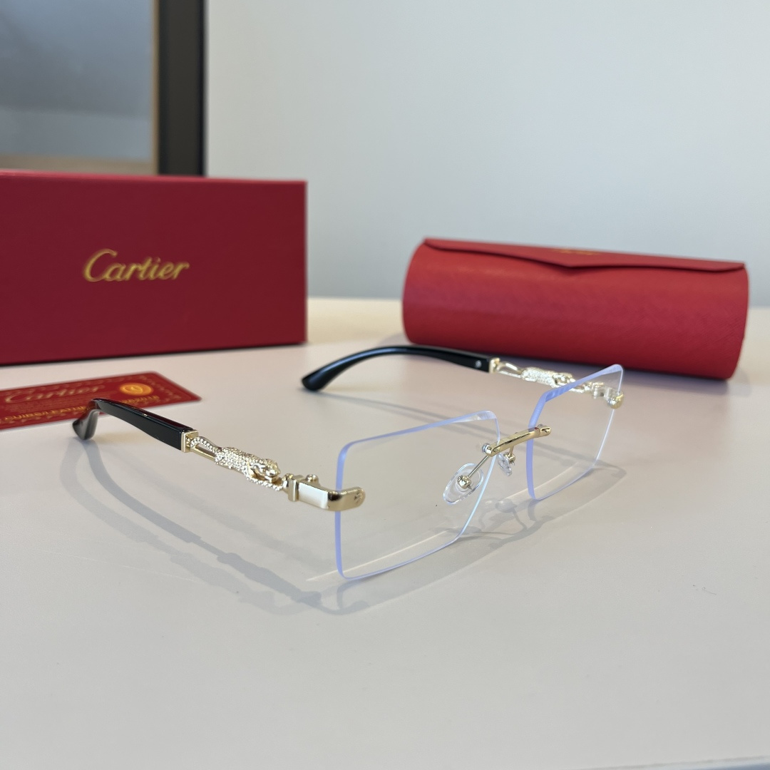 ️ ️ CARTIE*卡地亚 珍贵太阳眼镜金属材质 得️C镜腿十无框超轻电镀工艺精湛气质十足!新款刚刚到货官网原版超高品质,超高档奢华的象征色