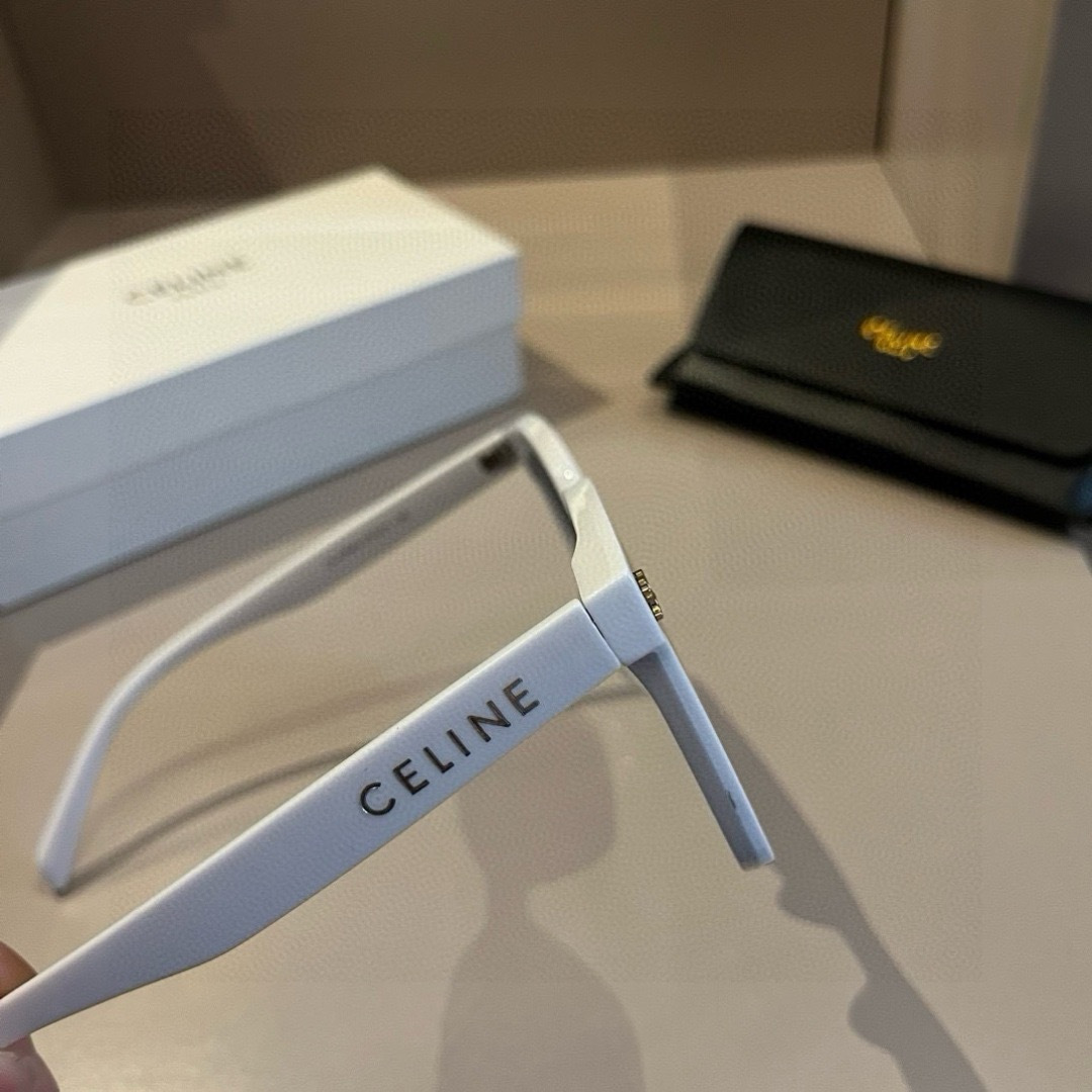 Солнцезащитные очки Celine белая оправа