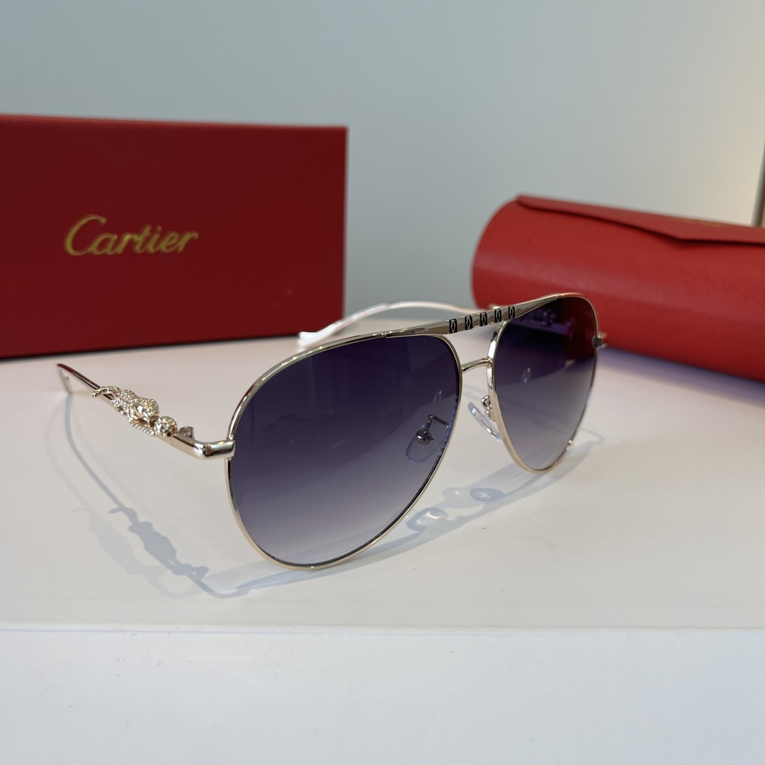 ️ ️ CARTIE*卡地亚 珍贵太阳眼镜金属材质 得️C镜腿十无框超轻电镀工艺精湛气质十足!新款刚刚到货官网原版超高品质,超高档奢华的象征色
