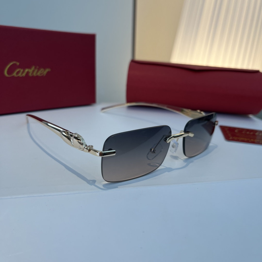 NO:766490,CARTIES19860909CARTIE*卡地亚 珍贵太阳眼镜金属材质 PC镜腿十无框超轻电镀工艺精湛气质十足!新款刚刚到货官网原版超高品质,超高档奢华的象征眼镜墨镜太阳镜,眼镜,cartier,cartier,glasses