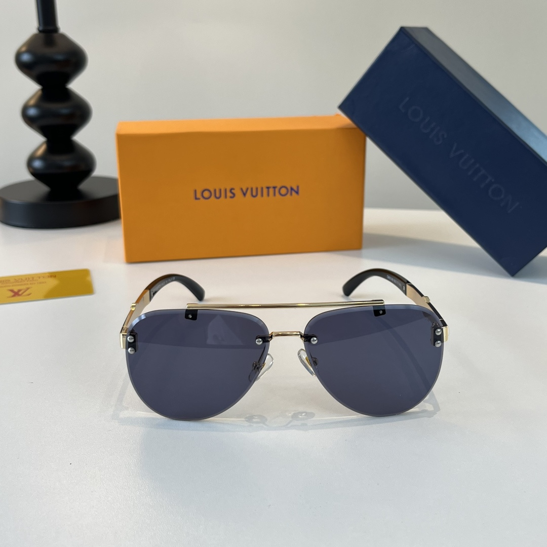 Мужские солнцезащитные очки с темной оправой Louis Vuitton