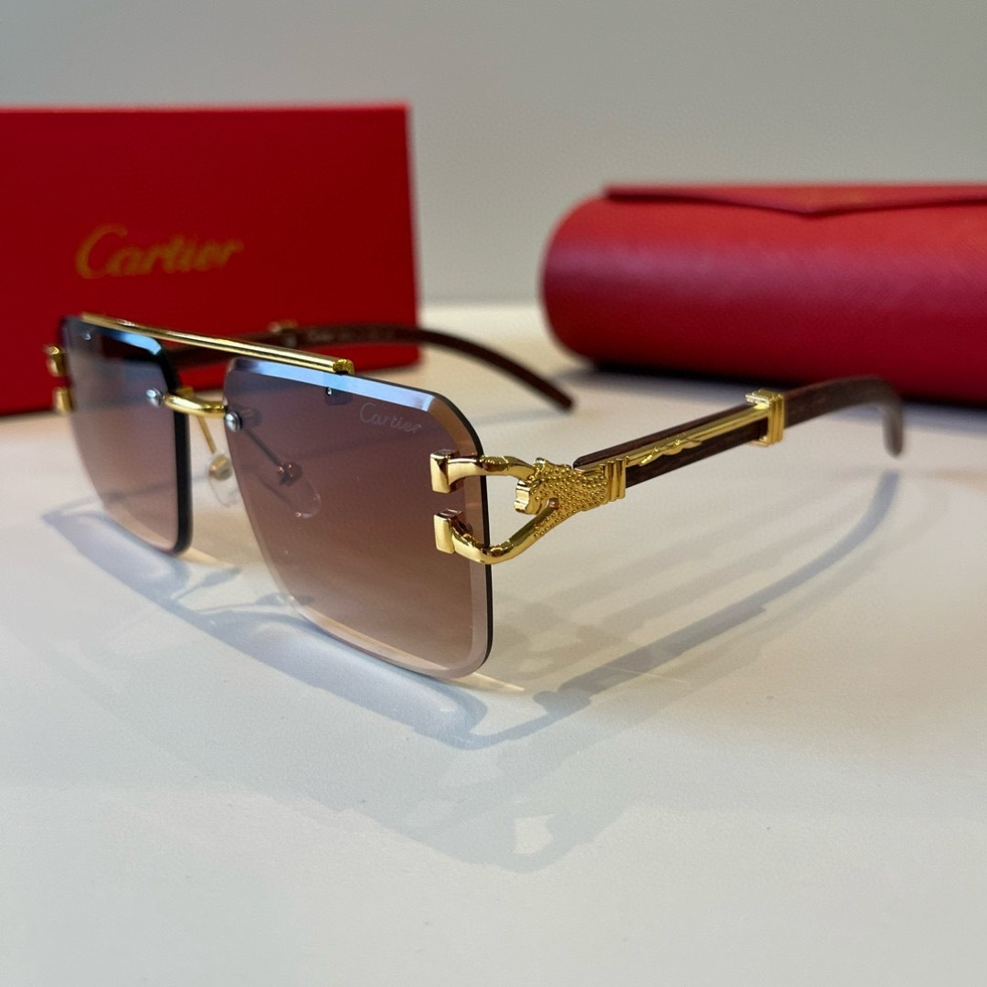 Солнечные очки Cartier без оправы
