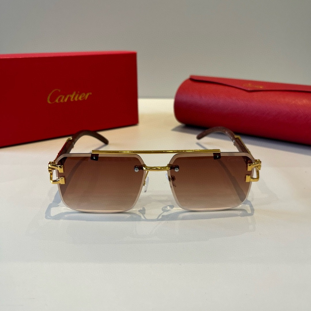 Солнечные очки Cartier без оправы