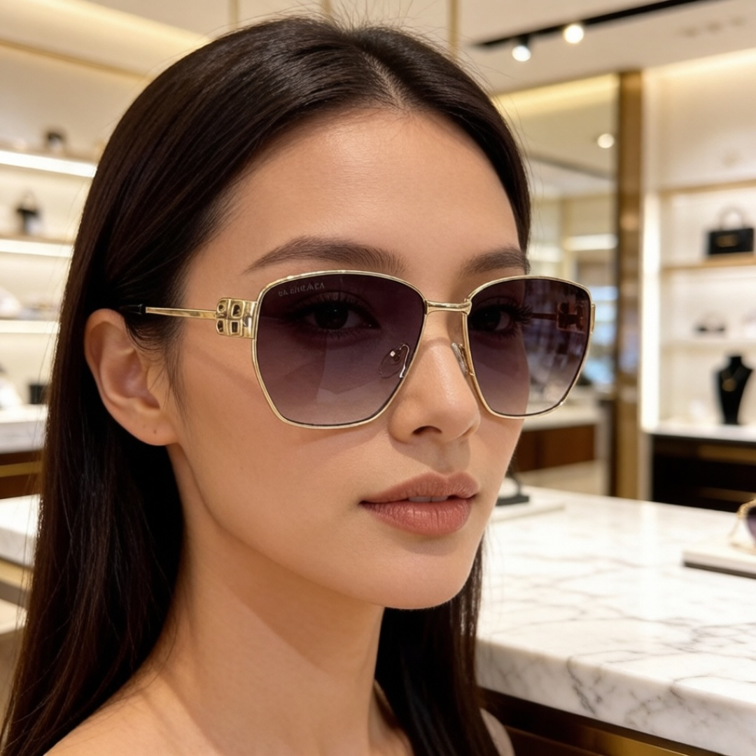 NO:925612,Balenciaga Balenciaga BALENCIAGA sunglasses. This pair is really cool~ Many fashion bloggers and Internet celebrities have the same black and gold color scheme, which is very high-end. It goes well with any clothes. The double blogs on the side are a major feature. The retro flat frame leaf shape turns into a female star in seconds! It is very light! It is very comfortable to wear. Glasses, sunglasses, sunglasses, glasses, balenciaga, balenciaga19860909balenciaga 巴黎世家 BALENCIAGA墨镜. 这副真的太酷啦~ 好多时尚博主和网红的同款黑金配色一整个高级住了搭配任何衣服都ok 侧面的双Blogo是一大特点复古扁框叶形戴上秒变女明星而且!非常的轻!佩戴很舒服哦眼镜墨镜太阳镜,眼镜,balenciaga,balenciaga,glasses