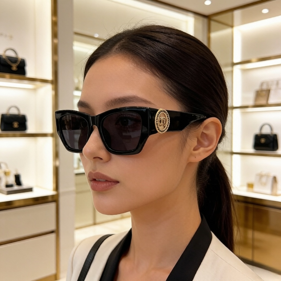 NO:952997,Chanel Chanel lady style sunglasses, essential sunshade glasses for driving, sunglasses, glasses, chanel, chanel19860909Chanel香奈儿名媛风太阳墨镜,遮阳开车必备眼镜墨镜太阳镜,眼镜,chanel,chanel,glasses