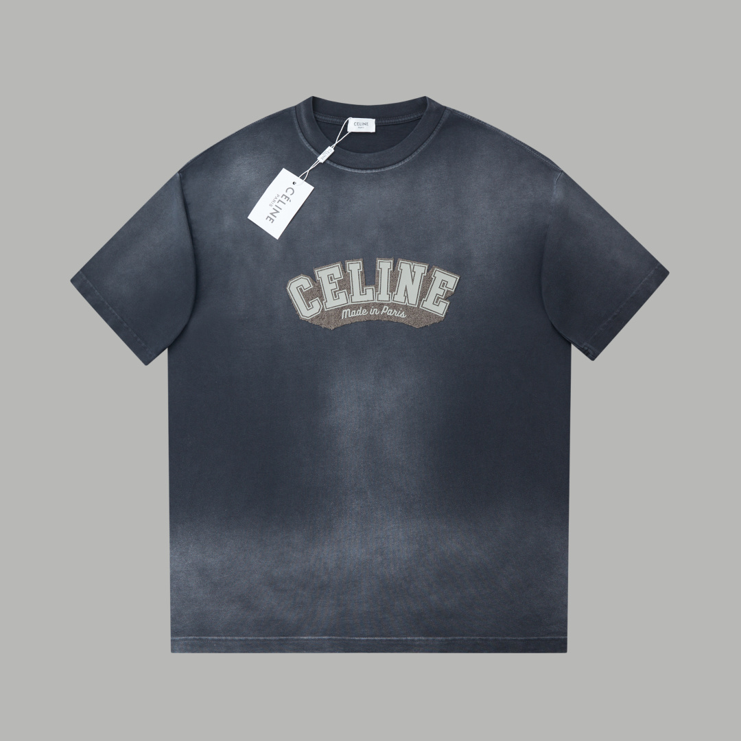 ✨CEL✨🆕25SS nuevo modelo de primavera/verano, camiseta de manga corta con estampado envejecido, lujo ligero, prenda ese…