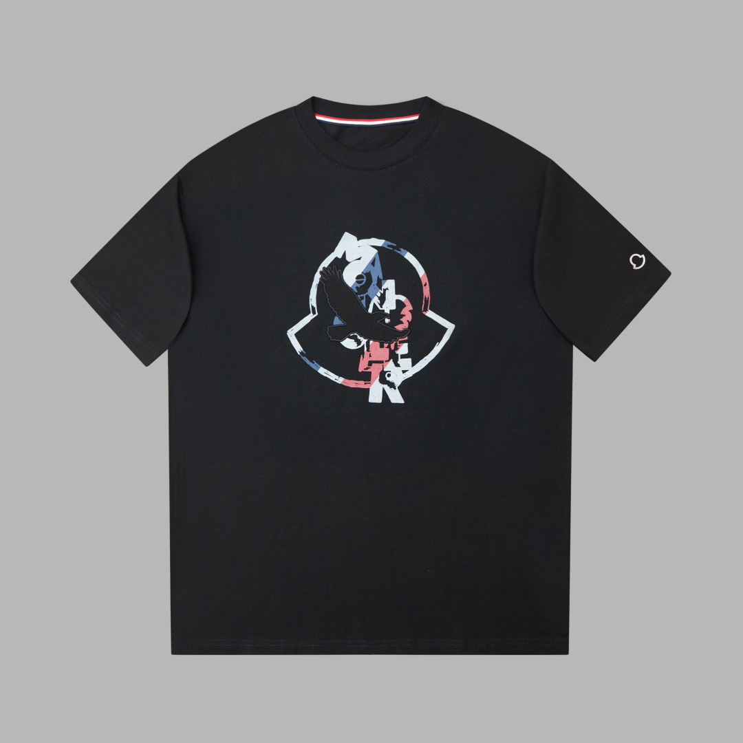 ✨MO✨🆕25SS camiseta de manga corta de principios de primavera, letras de colores con estampado directo y bordado de pal…