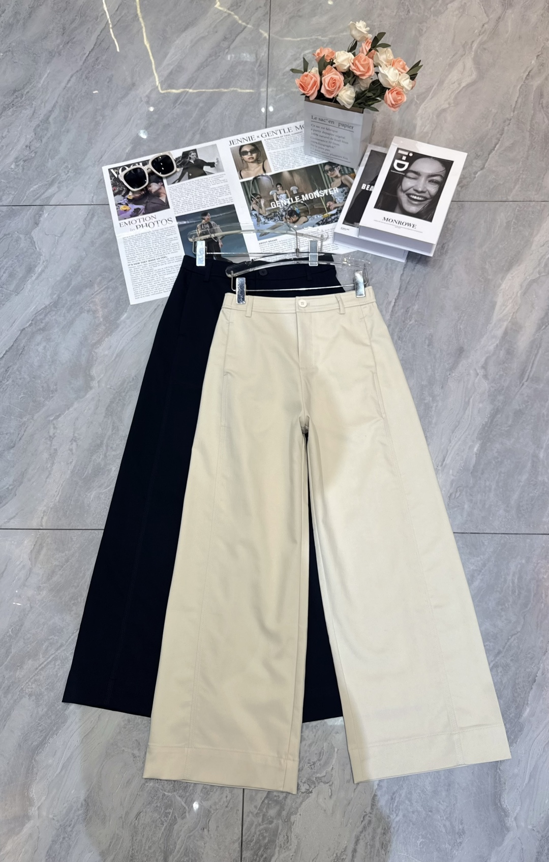 “High-End Women’s Clothing: Stylish Large-Legged Pants and Cotton Skins for Comfort and Elegance” - 图片 6