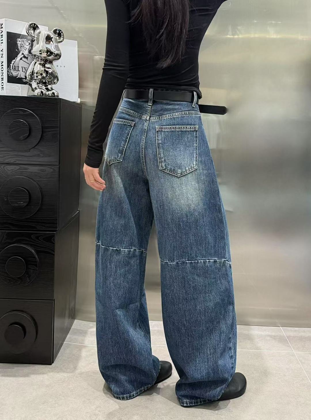 “YSL-Explosive Machete Jeans: High-Quality Women’s Suit with Unique Machete Contours and Water-Washing Effect” - 图片 6
