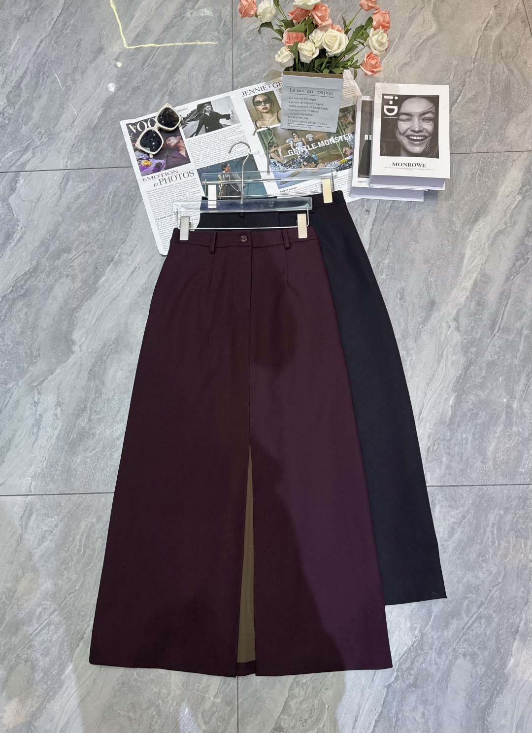 Elegant Deep Purple H-Line Slit Skirt | Sophisticated Style for Women 8 cmp i1756554991008 2977 0 0