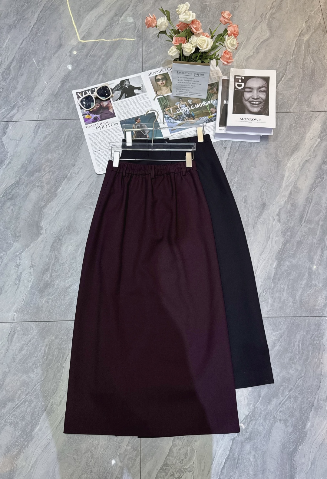 Elegant Deep Purple H-Line Slit Skirt | Sophisticated Style for Women 10 cmp i1756554991009 8373 0 2