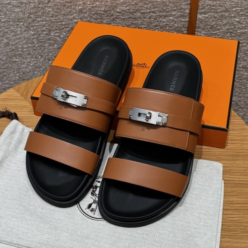 Hermès Men's Jackson Sandal Naturel Epsom Calfskin Leather Silver Hardware 1 Hermès Men's Jackson Sandal Naturel Epsom Calfskin Leather Silver Hardware