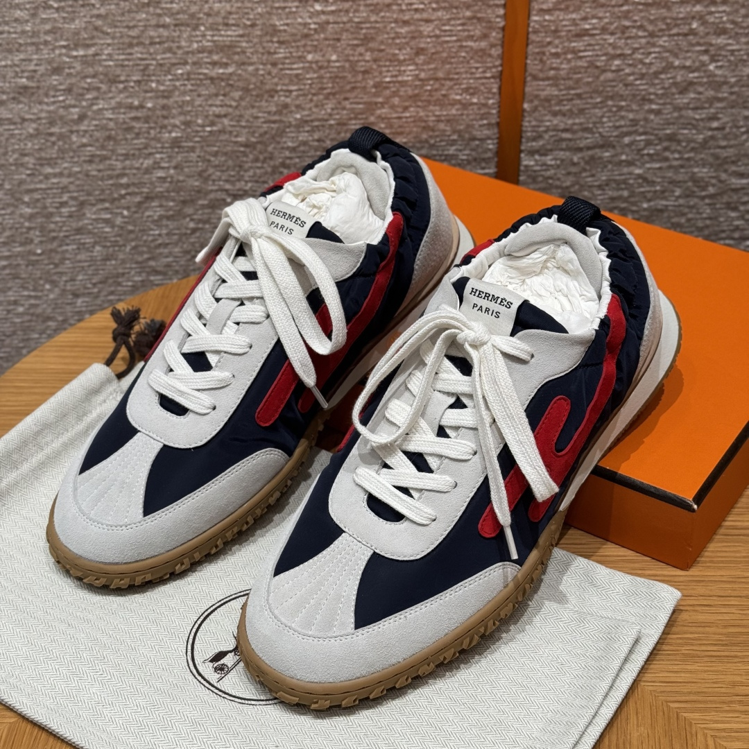 HERMES Jet スニーカー メンズ 春秋用 ファッション クラシック