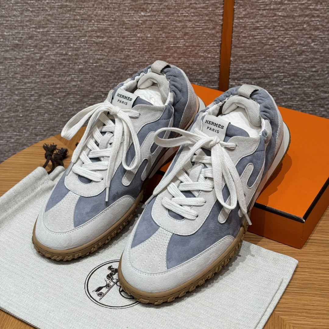 HERMES Jet スニーカー メンズ 春秋用 ファッション クラシック