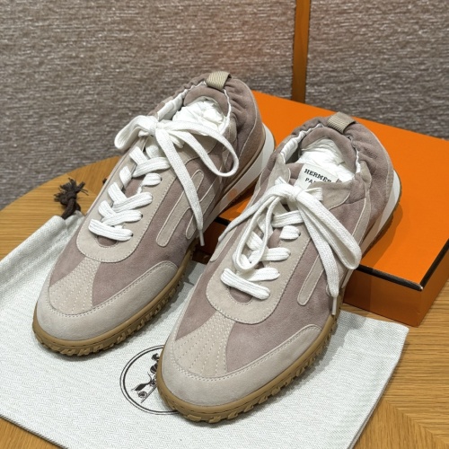 Hermès Men's Jet Sneaker in Nude Suede Leather with Rubber Outsole 1 Hermès Men's Jet Sneaker in Nude Suede Leather with Rubber Outsole