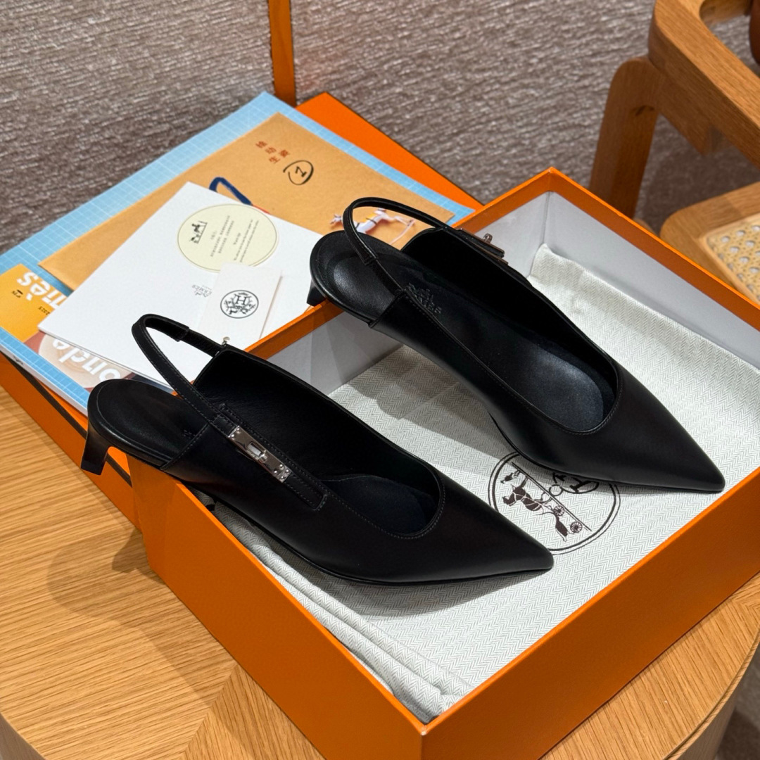 에르메스 블랙 실버 하이힐 레플리카 8425