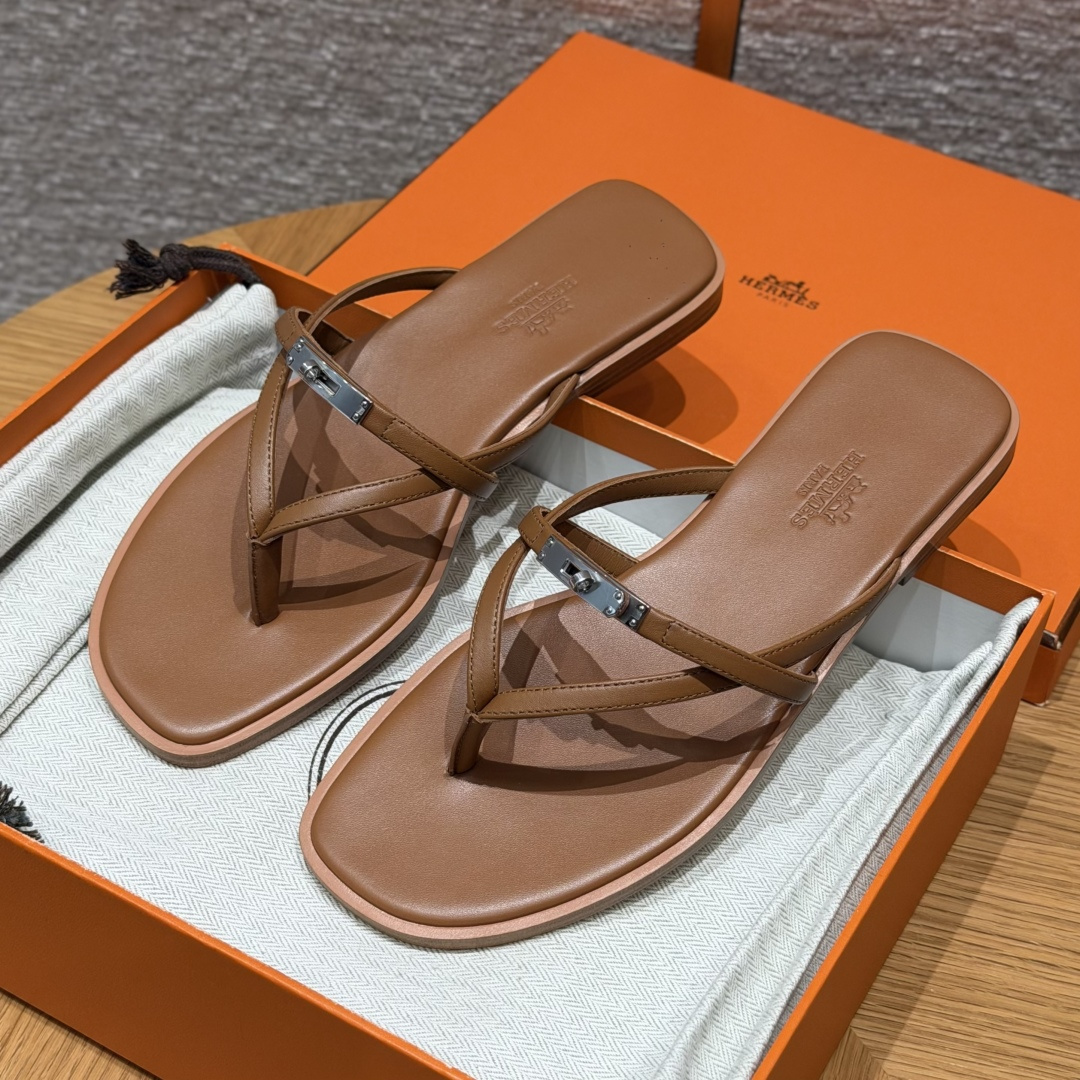 HERMES MISS тапачкі шлёпанцы жаночыя веснавое-асенняга сезона модныя класічныя
