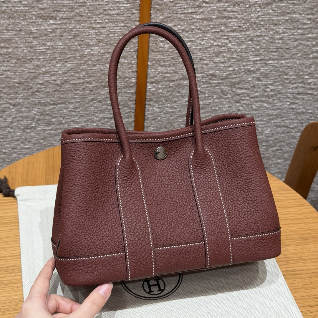 Garden Party 23 Handbag Calfskin Silver Hardware