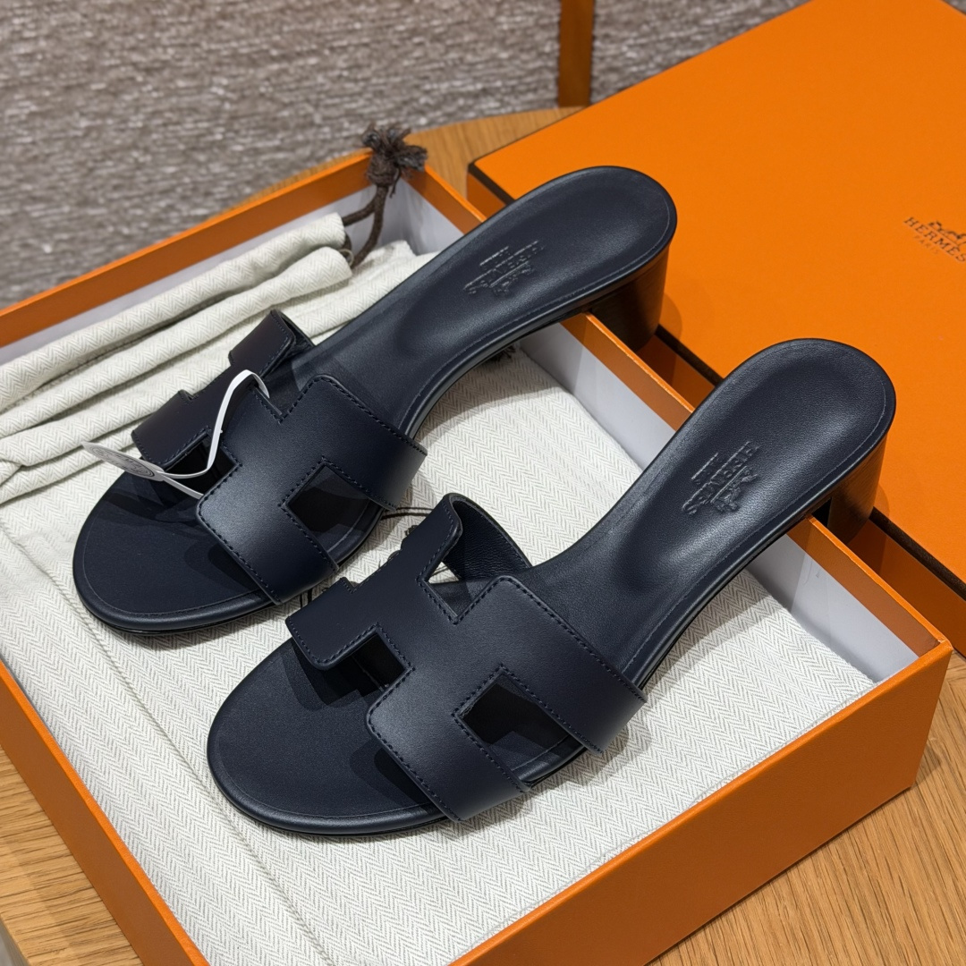 HERMES Oasis Epsom slippers effen band slippers dames lente-herfst mode klassiek