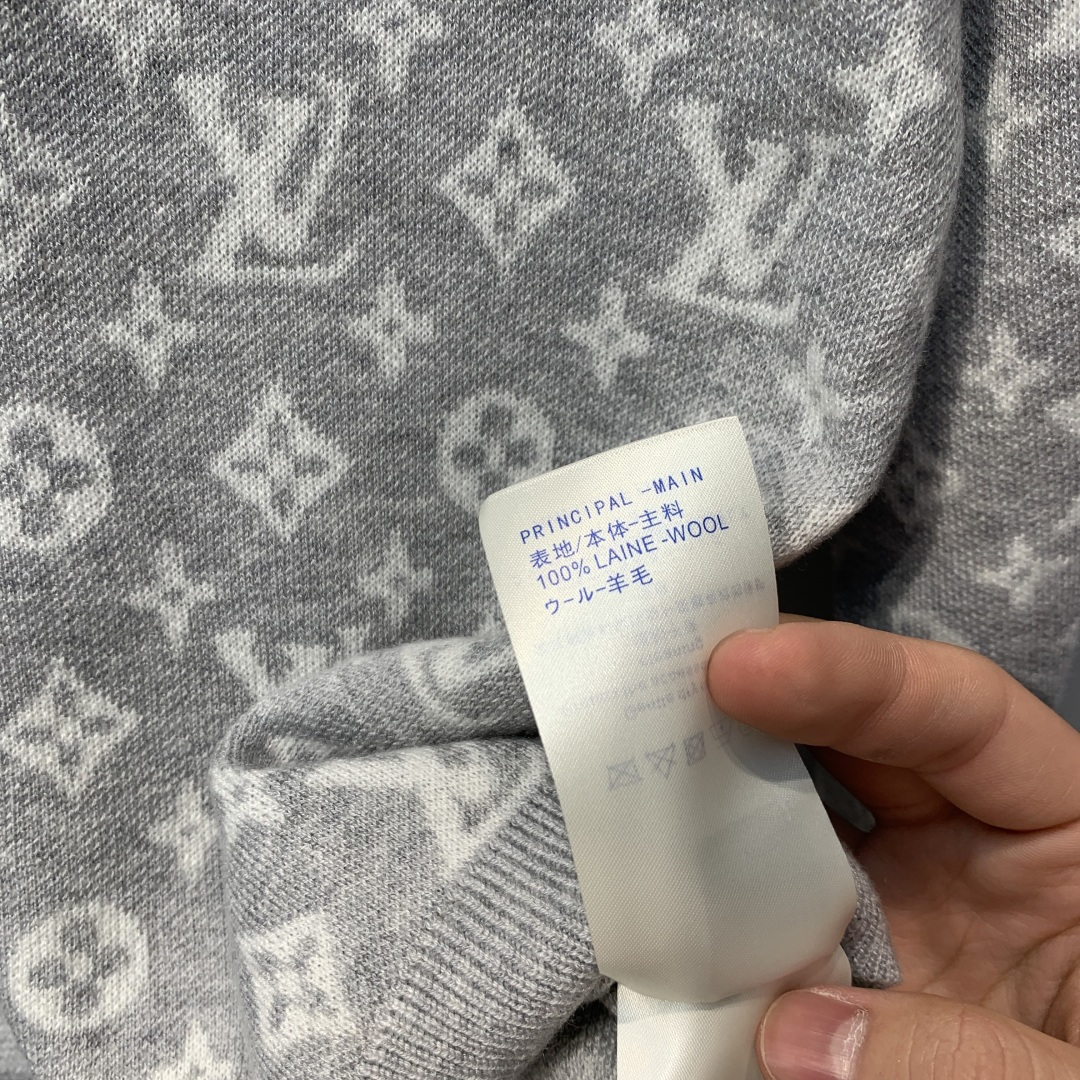 louis vuitton monogram brushed knit cardigan