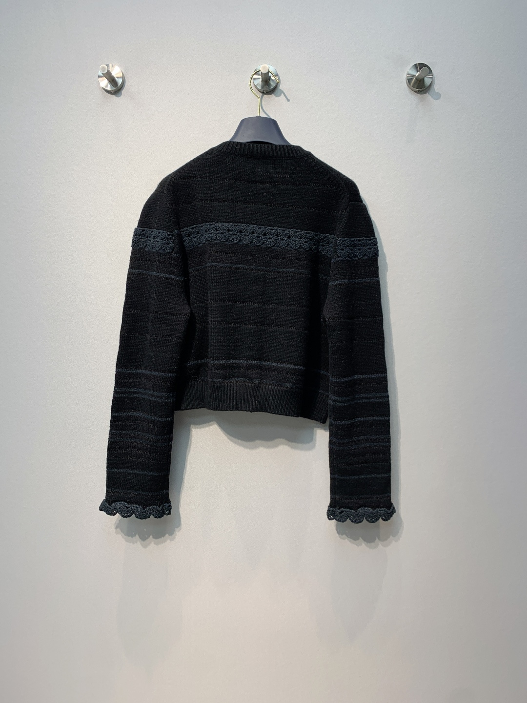 Louis Vuitton Black Textured Cardigan